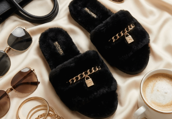 Michael Kors Fuzzy Fur Slippers