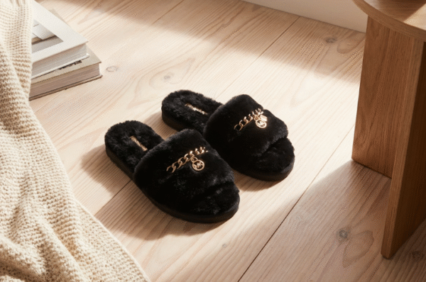 Michael Kors Fuzzy Fur Slippers