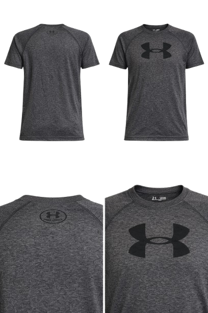 Gray Under Armour Activewear T-Shirt YL
